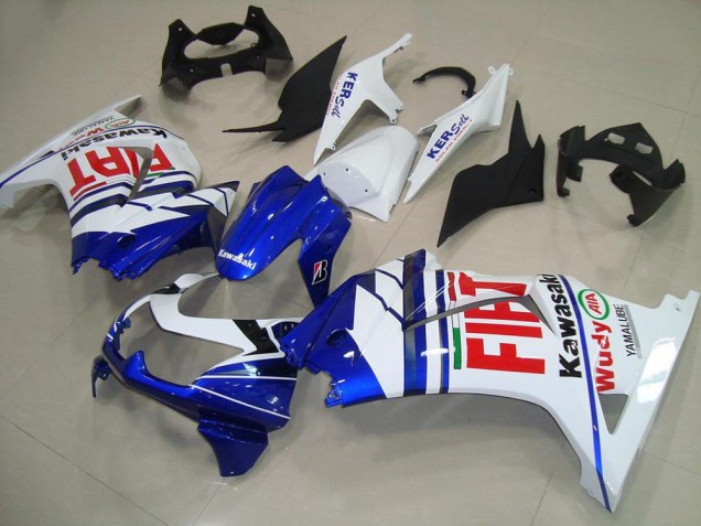 Compra Carenados Moto Kawasaki ZX250R 2008-2012 - Blanco Azul Rojo Fiat