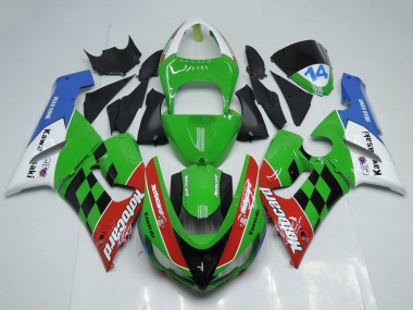 Compra Carenados Moto Kawasaki ZX6R 2005-2006 - Blanco Verde Rojo Azul Negro Motocard