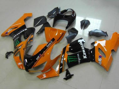 Compra Carenados Moto Kawasaki ZX6R 2005-2006 - Naranja Negro Verde Monstruo
