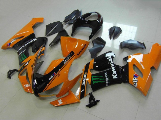 Compra Carenados Moto Kawasaki ZX6R 2005-2006 - Naranja Negro Verde Monstruo
