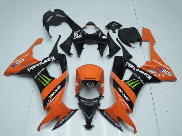 Compra Carenados Moto Kawasaki ZX10R 2008-2010 - Naranja Negro Verde Monstruo