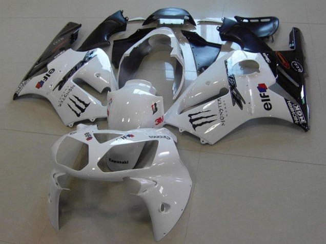 Compra Carenados Moto Kawasaki ZX12R 2002-2006 - Blanco Negro Brillante Monstruo