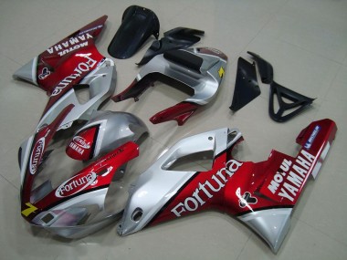 Compra Carenados Moto Yamaha YZF R1 2000-2001 - Plata Rojo Fortuna Motul 7
