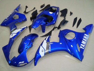 Compra Carenados Moto Yamaha YZF R6 2003-2004 - Azul Blanco OEM Estilo
