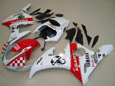 Compra Carenados Moto Yamaha YZF R6 2003-2004 - Blanco Rojo Abarth Motul