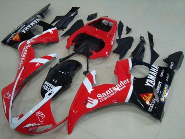 Compra Carenados Moto Yamaha YZF R6 2003-2004 - Rojo Blanco Negro Brillante Santander Motul