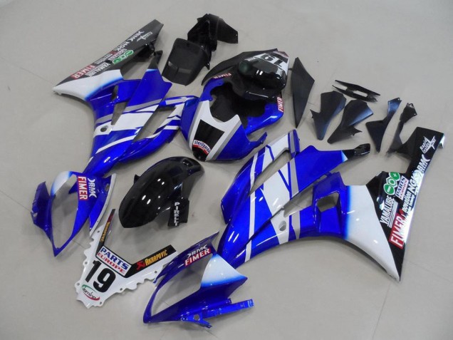 Compra Carenados Moto Yamaha YZF R6 2006-2007 - Blanco Azul Negro Brillante Fimer Yamalube