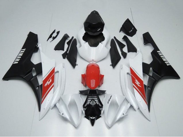 Compra Carenado Moto Yamaha YZF R6 2006-2007 - Blanco Rojo Negro Mate