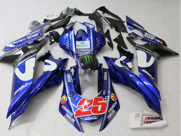 Compra Carenado Moto Yamaha YZF R6 2017-2023 - Blanco Azul Verde Monstruo MoviStar
