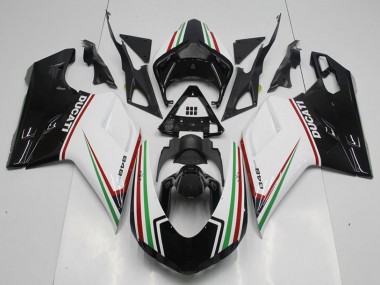 Compra Kits Carenado Moto Ducati 848 2007-2014 - Blanco Rojo Verde Negro Brillante