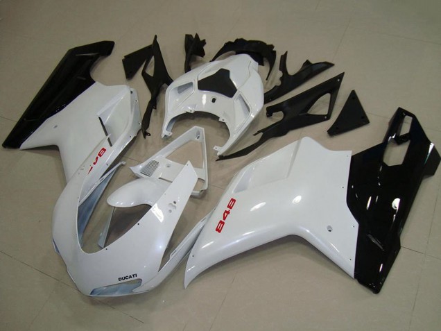 Compra Carenados Moto Ducati 848 2007-2014 - Blanco Negro Brillante