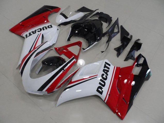 Compra Carenados Moto Ducati 1098 2007-2014 - Blanco Rojo Verde Negro Brillante
