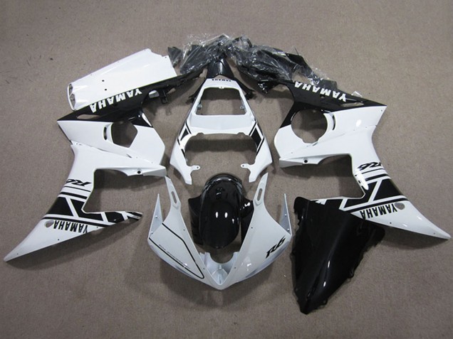 Compra Kits Carenados Moto Yamaha YZF R6 2003-2004 - Blanco Negro Brillante