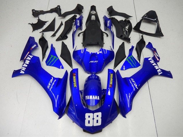 Compra Carenados Moto Yamaha YZF R1 2015-2019 - Azul Verde Monstruo Akropovic