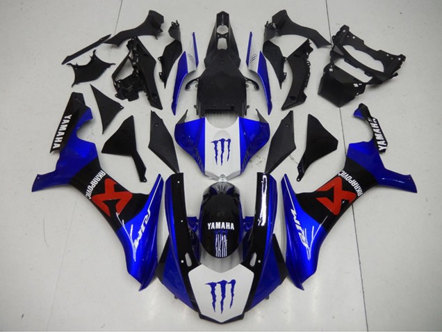 Compra Carenados Moto Yamaha YZF R1 2015-2019 - Azul Blanco Negro Rojo Monstruo Akropovic