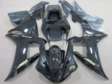 Compra Carenados Moto Yamaha YZF R1 2002-2003 - Negro Brillante Oro Calcomanía