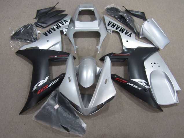Compra Kits Carenado Moto Yamaha YZF R1 2002-2003 - Plata Negro Mate
