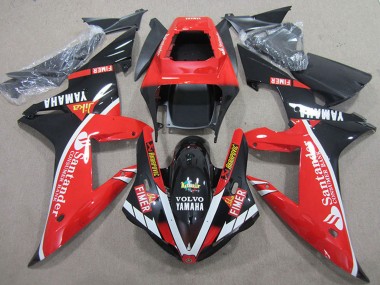 Compra Carenados Moto Yamaha YZF R1 2004-2006 - Rojo Blanco Negro Brillante Santander