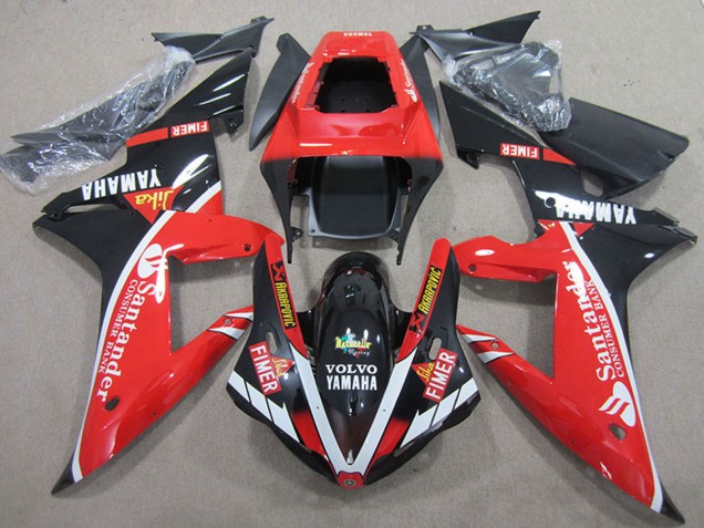 Compra Carenados Moto Yamaha YZF R1 2004-2006 - Rojo Blanco Negro Brillante Santander