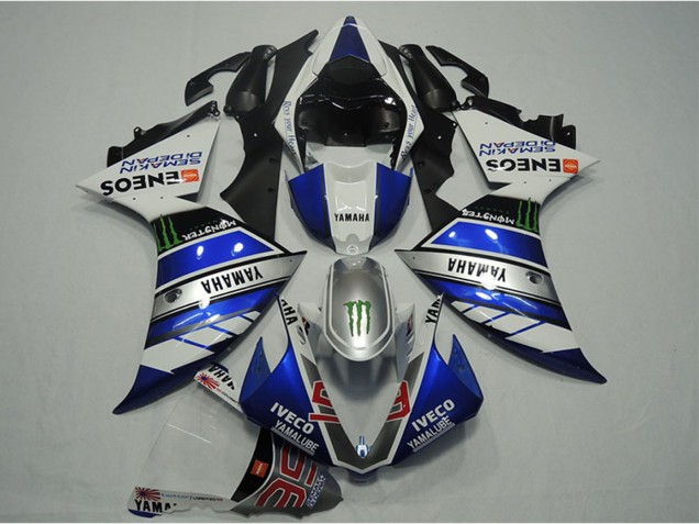 Compra Carenados Moto Yamaha YZF R1 2012-2014 - Azul Plata Blanco Negro Verde Monstruo IVECO Yamalube ENEOS Semakin Didepan