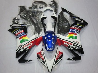 Compra Carenados Moto Honda CBR500R 2013-2015 - Blanco Rojo Azul Negro Brillante Estrella Carrera Lee DENSO EuroBet