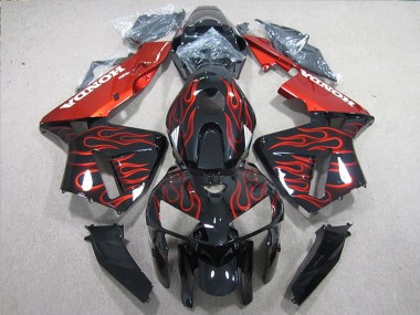 Compra Carenado Moto Honda CBR600RR 2005-2006 - Negro Brillante Rojo Llama