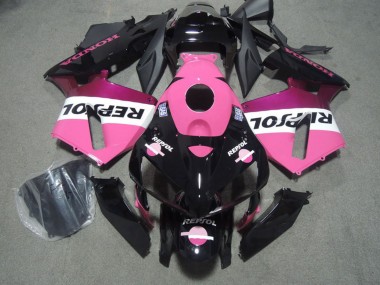 Compra Carenados Moto Honda CBR600RR 2005-2006 - Negro Brillante Rosa Repsol