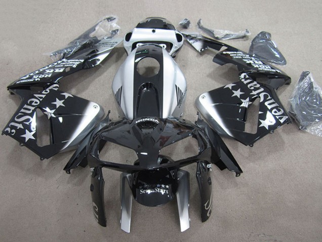 Compra Carenados Moto Honda CBR600RR 2005-2006 - Negro Brillante Plata SevenStars