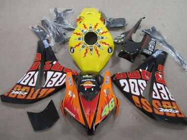 Compra Carenados Moto Honda CBR1000RR 2008-2011 - Amarillo Naranja Negro Brillante Rossi Repsol 46