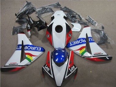 Compra Carenados Moto Honda CBR1000RR 2006-2007 - Blanco Rojo Azul Estrella Carrera EuroBet Lee