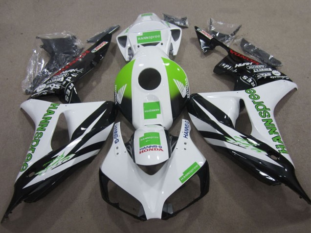 Compra Carenados Moto Honda CBR1000RR 2006-2007 - Blanco Verde Negro Brillante Hannspree