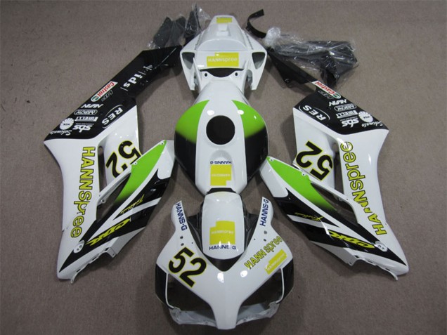 Compra Carenados Moto Honda CBR1000RR 2004-2005 - Blanco Amarillo Verde Negro Brillante Hannspree 52