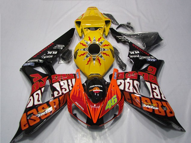 Compra Carenado Moto Honda CBR1000RR 2004-2005 - Amarillo Naranja Negro Brillante Repsol Rossi 46