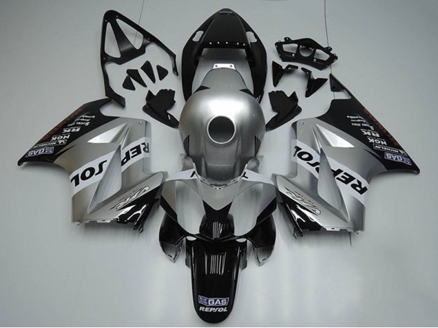Compra Carenados Moto Honda VFR 800 2002-2013 - Plata Blanco Negro Brillante Repsol