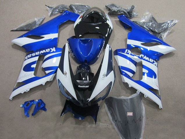 Compra Carenados Moto Kawasaki ZX6R 2005-2006 - Azul Blanco Negro