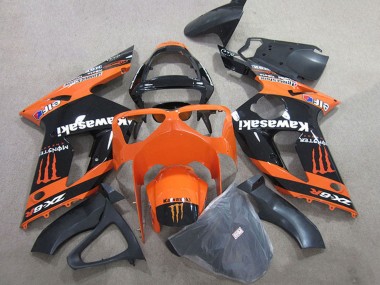 Compra Carenados Moto Kawasaki ZX6R 2003-2004 - Naranja Negro Monstruo