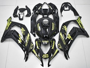 Compra Carenados Moto Kawasaki ZX10R 2016-2020 - Negro Brillante Amarillo Motul Carrera Team Motocard