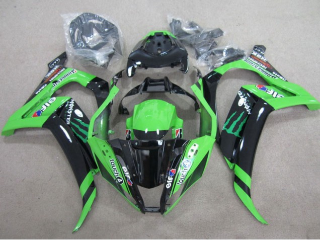 Compra Carenados Moto Kawasaki ZX10R 2011-2015 - Verde Negro Brillante Verde Elf Touch4 Monstruo