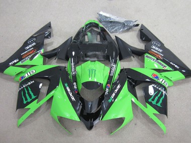 Compra Carenados Moto Kawasaki ZX10R 2004-2005 - Negro Verde Monstruo