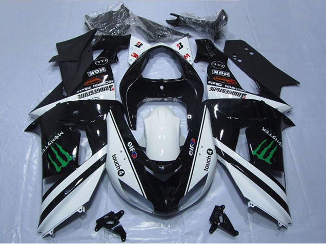 Compra Carenados Moto Kawasaki ZX10R 2006-2007 - Blanco Negro Brillante Verde Elf Touch4 Monstruo