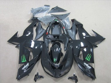 Compra Carenados Moto Kawasaki ZX10R 2006-2007 - Negro Brillante Verde Monstruo