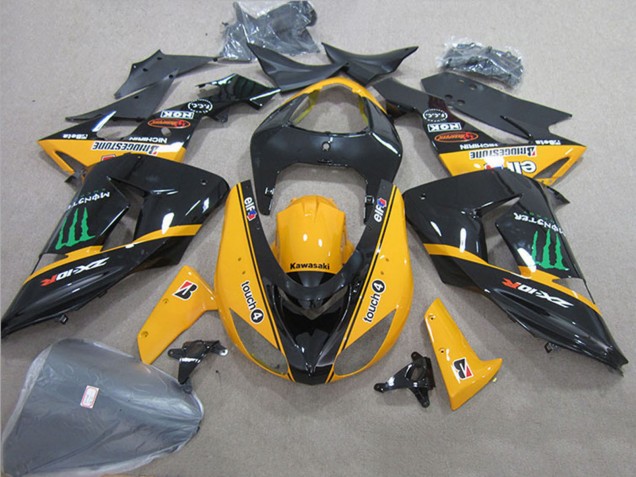 Compra Carenados Moto Kawasaki ZX10R 2006-2007 - Negro Brillante Amarillo Verde Touch4 Monstruo
