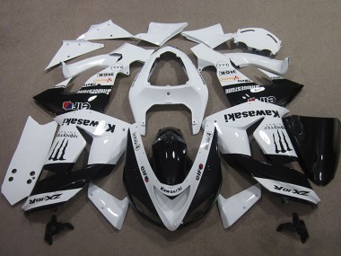 Compra Carenados Moto Kawasaki ZX10R 2006-2007 - Blanco Negro Brillante Elf Touch4 Monstruo Energy