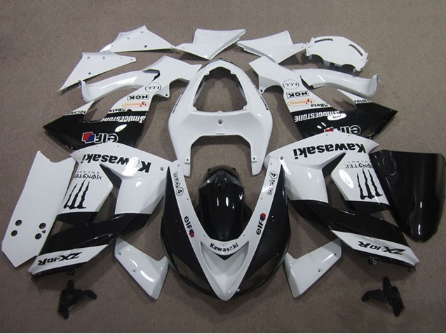 Compra Carenados Moto Kawasaki ZX10R 2006-2007 - Blanco Negro Brillante Elf Touch4 Monstruo Energy