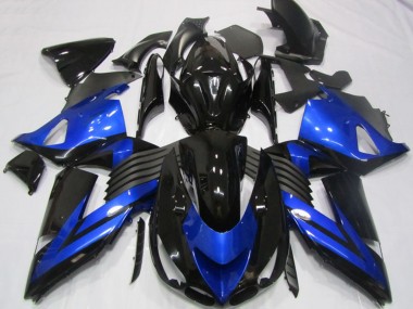 Compra Carenados Moto Kawasaki ZX14R ZZR1400 2006-2011 - Azul Negro Brillante