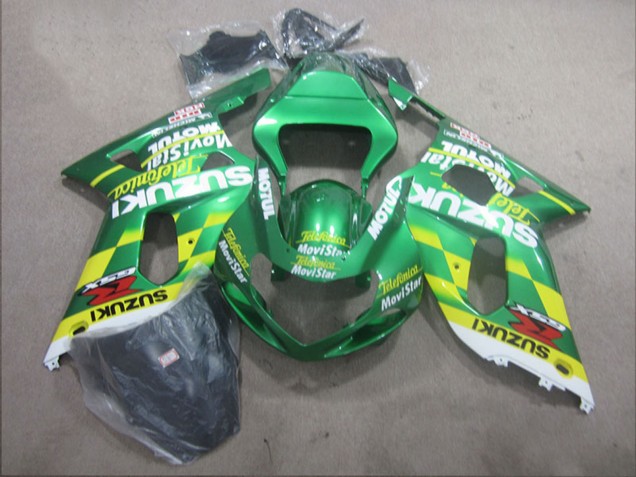 Compra Carenados Moto Suzuki GSXR 600 2001-2003 - Verde Amarillo Telefumica MoviStar