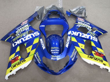 Compra Carenados Moto Suzuki GSXR 600 2001-2003 - Azul Amarillo Telefumica MoviStar