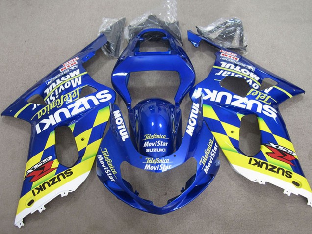 Compra Carenados Moto Suzuki GSXR 600 2001-2003 - Azul Amarillo Telefumica MoviStar