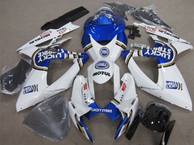 Compra Carenados Moto Suzuki GSXR 600 2006-2007 - Blanco Azul Lucky Strike Motul