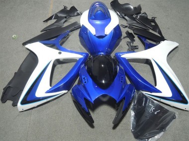 Compra Carenados Moto Suzuki GSXR 600 2006-2007 - Blanco Azul Negro Brillante
